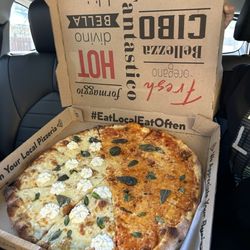 FM Pizza - Half white Half Pink with basil