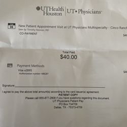 UT Physicians - Proof that I went to this place.