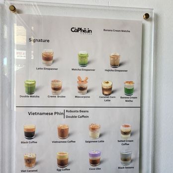 CaPhein  Coffee - drink menu - Coffee & Tea Near Me - Austin, Texas