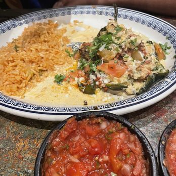 Rodrigo's Mexican Grill - stuffed pasilla pepper - tastes better than it looked. Totally worth a try - Mexican Near Me - Corona, California Rodrigo's Mexican Grill - stuffed pasilla pepper - tastes better than it looked. Totally worth a try - Mexican Near Me - Corona, California