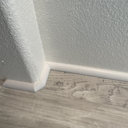 Awesome trim work for our floors and wall Awesome trim work for our floors and wall