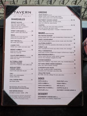 Menu photo 1 Tavern at the Point Indianapolis, IN Menu photo 1 Tavern at the Point Indianapolis, IN