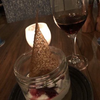 The Conservatory - A pair mason jar dessert. - New American Near Me - Half Moon Bay, California