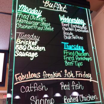 Dairy Freeze - Buffet offerings as of 8/21/2017. - Fast Food Near Me - Eunice, New Mexico