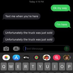 The car had apparently been sold within 30 mins. And Ameera couldn't have let my husband know when he said he was on his way?