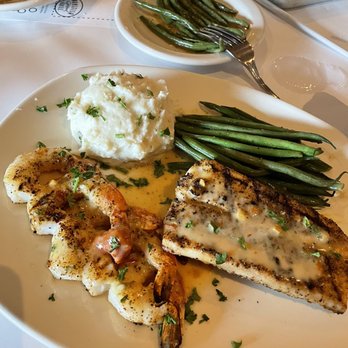 Bonefish Grill - Grilled mahi mahi with add on shrimp skewer topped with tomato garlic sauce. Side of whipped potatoes any seasonal vegetables - Seafood Near Me - Indianapolis, Indiana Bonefish Grill - Grilled mahi mahi with add on shrimp skewer topped with tomato garlic sauce. Side of whipped potatoes any seasonal vegetables - Seafood Near Me - Indianapolis, Indiana