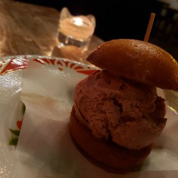 The BAO - Red bean ice cream sandwich in bao beignet - Asian Fusion Near Me - Clayton, Missouri The BAO - Red bean ice cream sandwich in bao beignet - Asian Fusion Near Me - Clayton, Missouri