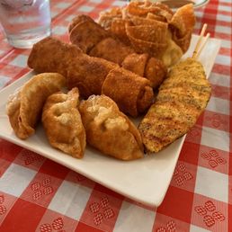 a plate of fried food a plate of fried food