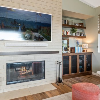 Mathis Custom Remodeling - Fireplace Remodel with Custom Cabinets - Interior Design Near Me - La Mesa, California Mathis Custom Remodeling - Fireplace Remodel with Custom Cabinets - Interior Design Near Me - La Mesa, California
