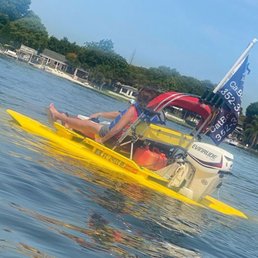 A picture of a catboat that was on the water A picture of a catboat that was on the water