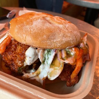 Rowdy Rooster - Big Rowdy chicken sandwich - Indian Near Me - New York, New York