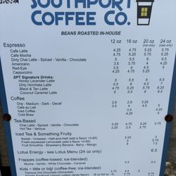 Southport Coffee Co & Kitchen - Menu