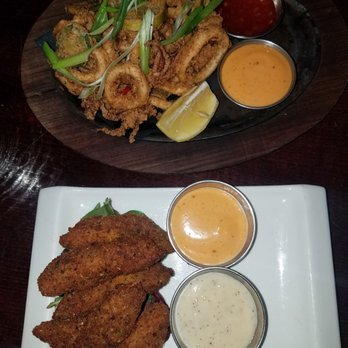 Queens Bully - Calamari and avocado fries!! The sauces are amazing! - Gastropubs Near Me - Forest Hills, New York Queens Bully - Calamari and avocado fries!! The sauces are amazing! - Gastropubs Near Me - Forest Hills, New York