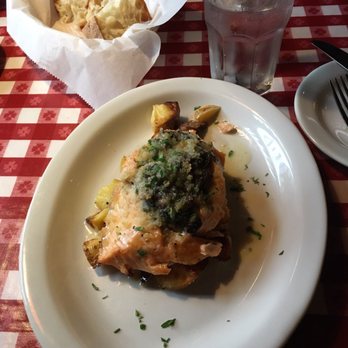 Palio Ann Arbor - Salmone Con Ripieno- salmon, vegetable stuffing, lemon butter sauce and roasted potatoes - Food Near Me - Ann Arbor, Michigan