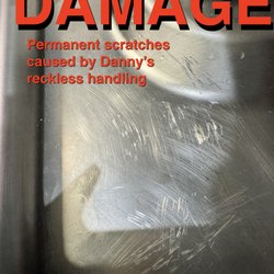 Danny's Landscape & Construction - Permanent scratches caused by Danny's reckless handling