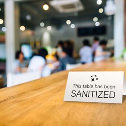 Pixels Graphic Design - Sanitized cards for public tables / restaurants / cafes - ready to order