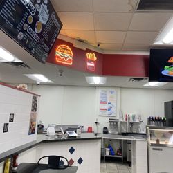Clean dining area and extensive menu