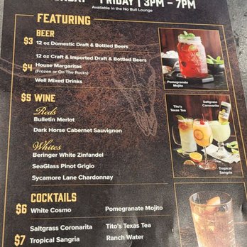 Saltgrass Steak House - Happy hour deals - Steakhouses Near Me - Houston, Texas Saltgrass Steak House - Happy hour deals - Steakhouses Near Me - Houston, Texas