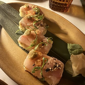 théa - Pressed Yellowtail & Avocado - Mediterranean Near Me - Phoenix, Arizona théa - Pressed Yellowtail & Avocado - Mediterranean Near Me - Phoenix, Arizona