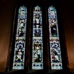 Parish Church of St Mary the Virgin - East window, donated in memory of those who lost their lives in the wreck of the SS Schiller in 1875.