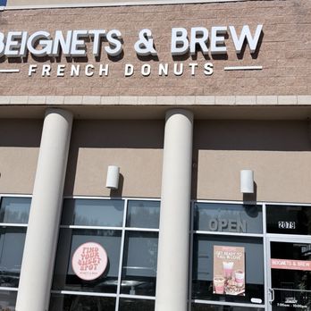 Beignets & Brew - Outside Sign - Desserts Near Me - Orlando, Florida Beignets & Brew - Outside Sign - Desserts Near Me - Orlando, Florida