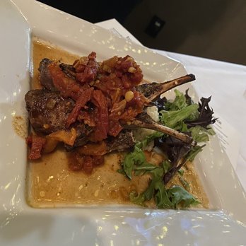Global Grill - Lamb Lollipops with sundried tomatoes and Israeli couscous - New American Near Me - Pensacola, Florida Global Grill - Lamb Lollipops with sundried tomatoes and Israeli couscous - New American Near Me - Pensacola, Florida