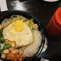 Korean specialties - Chicken BBB with fully cooked egg