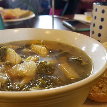 Zudy's Cafe - Excellent soup of the day- kale, brussel sprouts, rutabega - Internet Cafes Near Me - Seward, Alaska