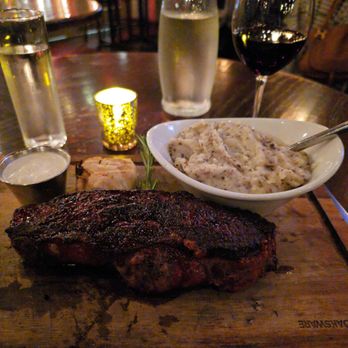 Washington Prime - 18 oz. NY Strip Truffled Mashed Potatoes Il Bastardo glass - New American Near Me - South Norwalk, Connecticut Washington Prime - 18 oz. NY Strip Truffled Mashed Potatoes Il Bastardo glass - New American Near Me - South Norwalk, Connecticut