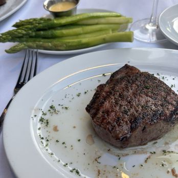 Ocean Prime - Ribeye Steak and asparagus with Béarnaise Sauce. - Seafood Near Me - Chicago, Illinois