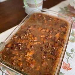 Crittle’s Backyard BBQ - Pumpkin praline bread pudding