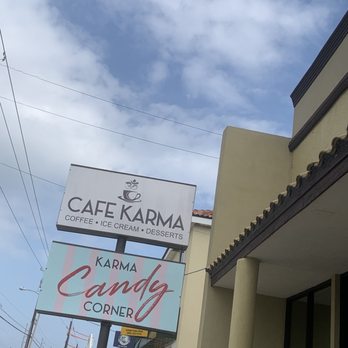 Cafe Karma - Outside signage - Coffee & Tea Near Me - South Padre Island, Texas