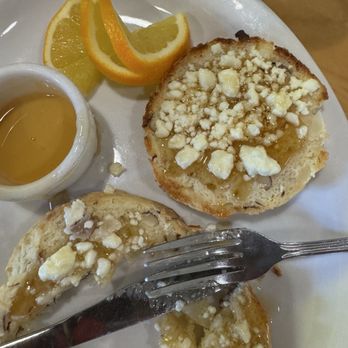 Buttercloud Bakery & Cafe - Pear almond scone with honey and goat cheese. - Bakeries Near Me - Medford, Oregon Buttercloud Bakery & Cafe - Pear almond scone with honey and goat cheese. - Bakeries Near Me - Medford, Oregon