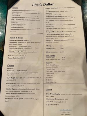 Menu photo 5 Chet's Dallas Dallas, TX Menu photo 5 Chet's Dallas Dallas, TX