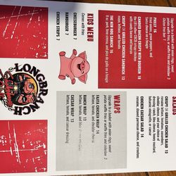 The Longbranch Smokehouse & Grille - Menu