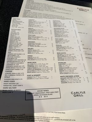 Menu photo 4 Carlyle Grill Ann Arbor, MI