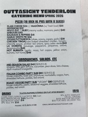 Menu photo 3 Outta Sight Pizza San Francisco, CA