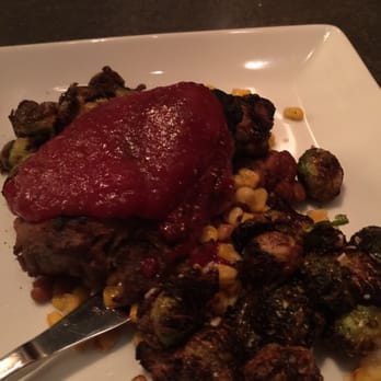 Mittz Kitchen - Pork ribs with corn and grilled brussell sprouts - Gastropubs Near Me - Kamloops, British Columbia Mittz Kitchen - Pork ribs with corn and grilled brussell sprouts - Gastropubs Near Me - Kamloops, British Columbia