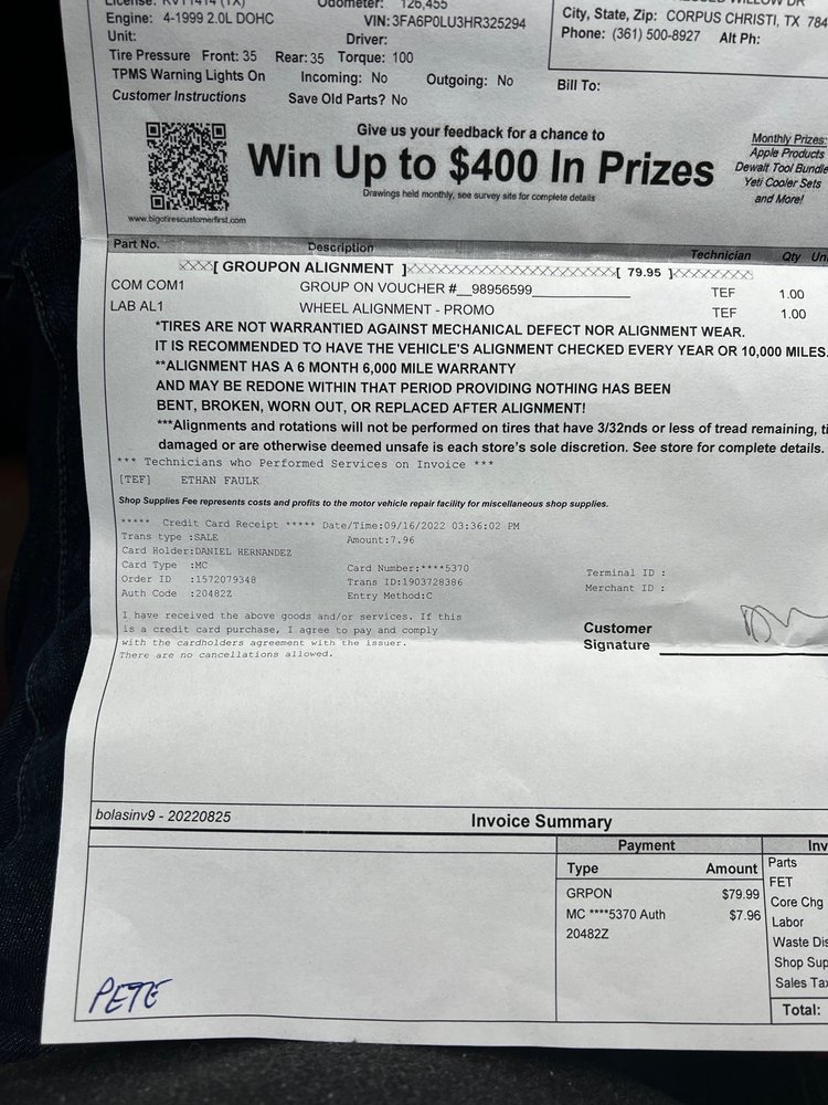 BIG O TIRES Updated February 2025 15 Reviews 2424 S Padre Island