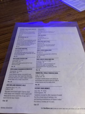 Menu photo 4 Up-Down Milwaukee Milwaukee, WI
