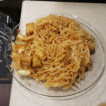 Thaitanium - Pad thai with tofu. No bean sprouts and sponge tofu. - Thai Near Me - Indianapolis, Indiana Thaitanium - Pad thai with tofu. No bean sprouts and sponge tofu. - Thai Near Me - Indianapolis, Indiana