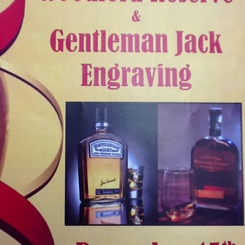 Cedar Liquor - an advertisement for a woodford reserve and gentleman jack engraving event - Beer, Wine & Spirits Near Me - Austin, Texas Cedar Liquor - an advertisement for a woodford reserve and gentleman jack engraving event - Beer, Wine & Spirits Near Me - Austin, Texas