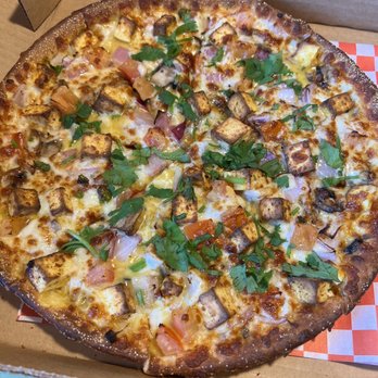 Pizza Twist - Curry Paneer Chicago Style Pizza - Indian Near Me - Artesia, California Pizza Twist - Curry Paneer Chicago Style Pizza - Indian Near Me - Artesia, California