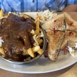 Kemptville Family Restaurant - Poutine and club sandwich