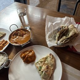Butter Chicken Garlic Naan Butter Chicken Garlic Naan