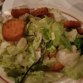 Clearman's Steak 'N Stein - The salad we were charged $9.95 for. Bagged expired salad with only croutons for toppings. - Steakhouses Near Me - Pico Rivera, California