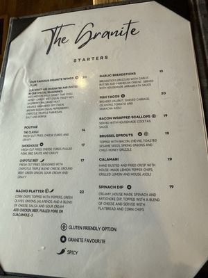 Menu photo 1 The Granite Bancroft, ON Menu photo 1 The Granite Bancroft, ON