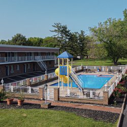 Pool with Slides and Hot Tub