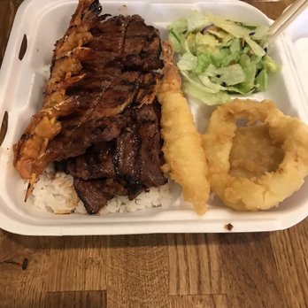 Teriyaki Me! - Short ribs with shrimp platter - Asian Fusion Near Me - Glendale, California Teriyaki Me! - Short ribs with shrimp platter - Asian Fusion Near Me - Glendale, California