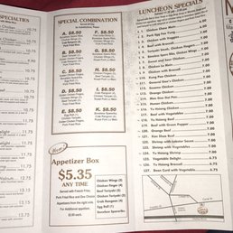 Menu pics